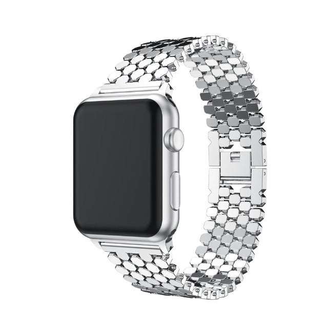 Bracelet Apple Watch de Luxe argent