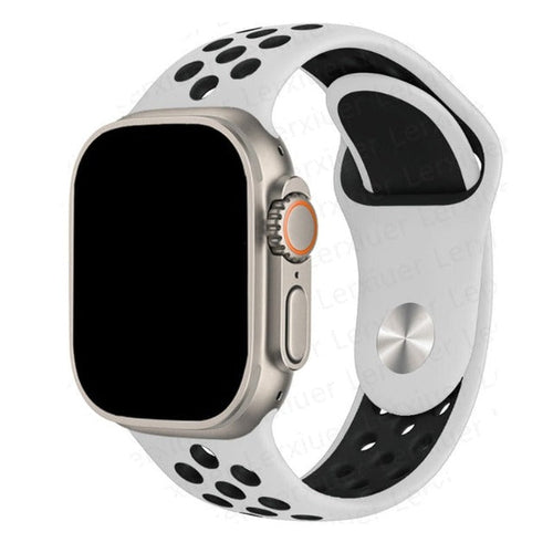 Apple Watch Sportarmbånd hvit og svart