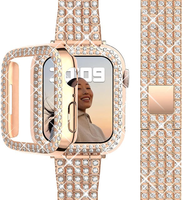 Apple Watch diamantarmbånd til kvinder i rosa guld