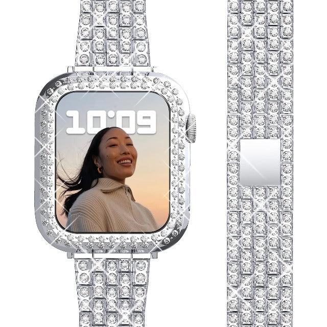 Apple Watch diamantarmbånd til kvinder i sølv