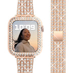 Apple Watch diamantarmbånd til kvinder i rosa guld
