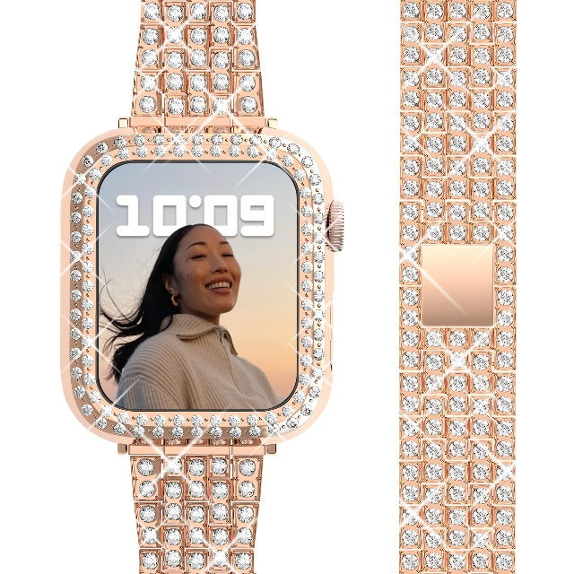 Apple Watch diamantarmbånd til kvinder i rosa guld