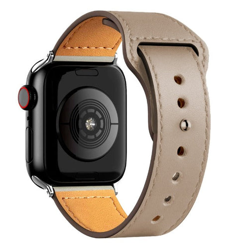 Apple Watch rem i offwhite læder