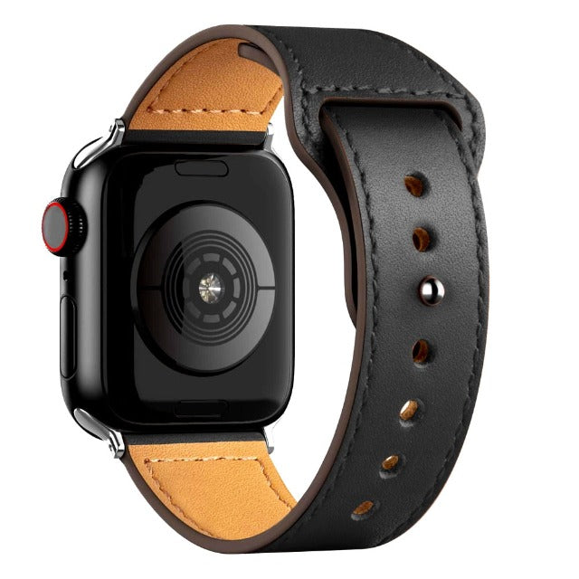 Apple Watch-lærrem i svart