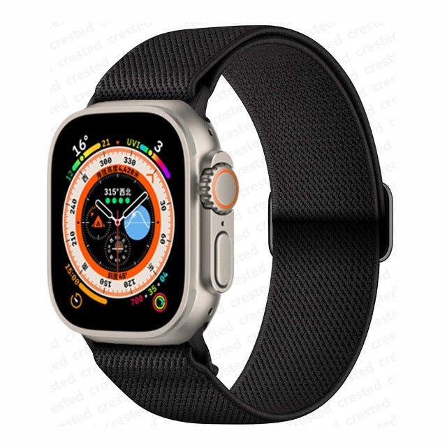 Apple Watch-Rem i vevd nylon svart