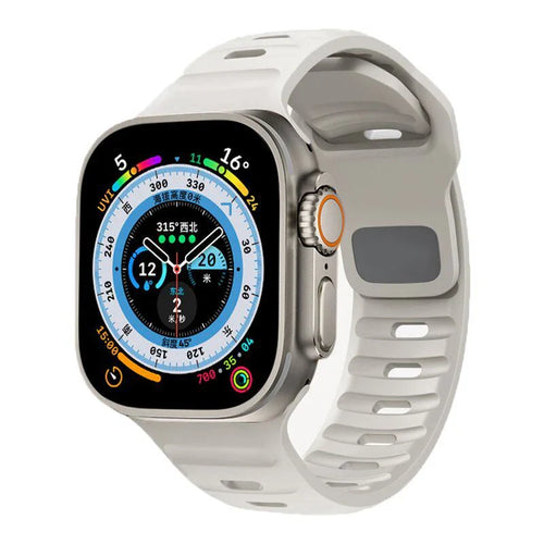 Apple Watch-armbånd i kirurgisk silikone beige