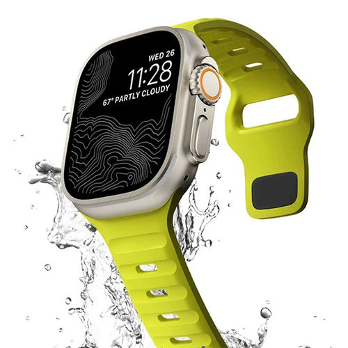 Apple Watch-armbånd i kirurgisk silikone gul
