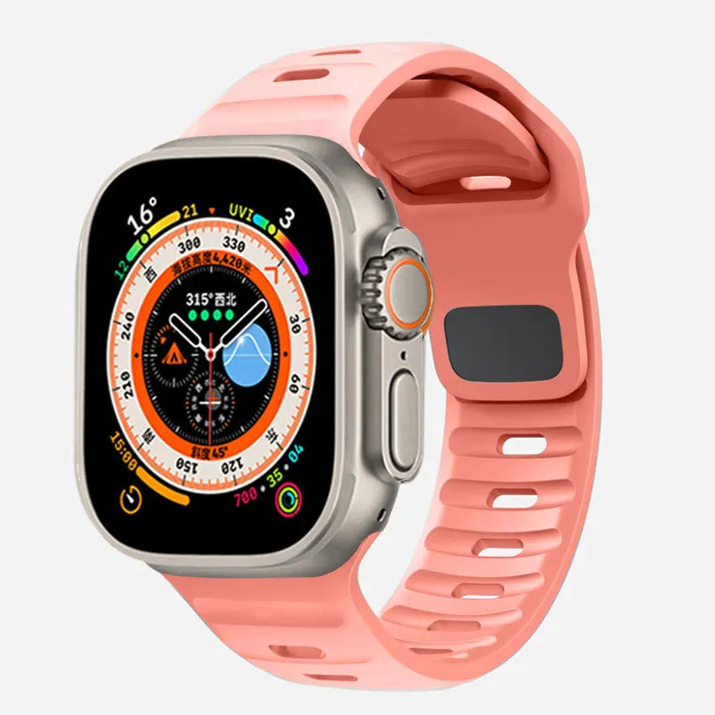 Apple Watch-armbånd i kirurgisk silikon rosa
