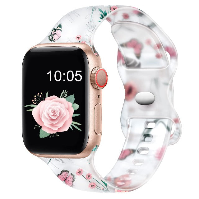 Apple Watch armbånd til kvinder med blomsterprint