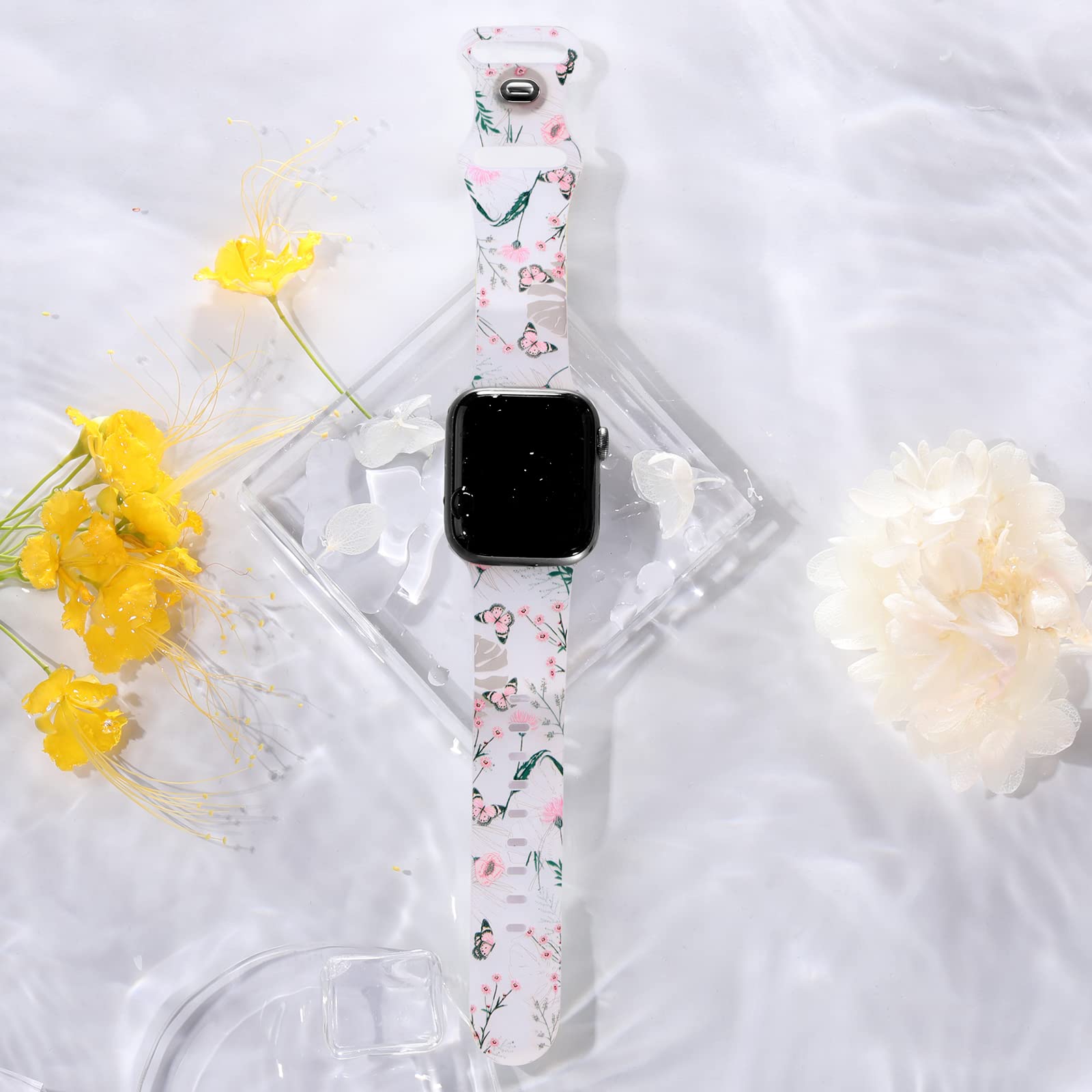 Apple Watch armbånd til kvinder med blomsterprint