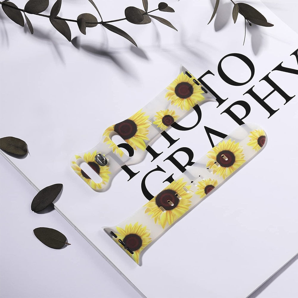 Apple Watch armbånd til kvinder med blomsterprint