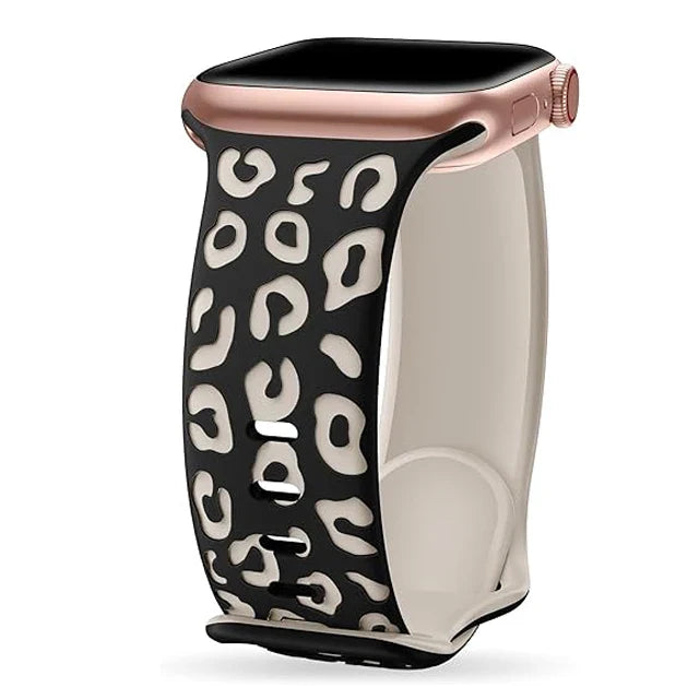 Apple Watch-urrem Leopard beige svart