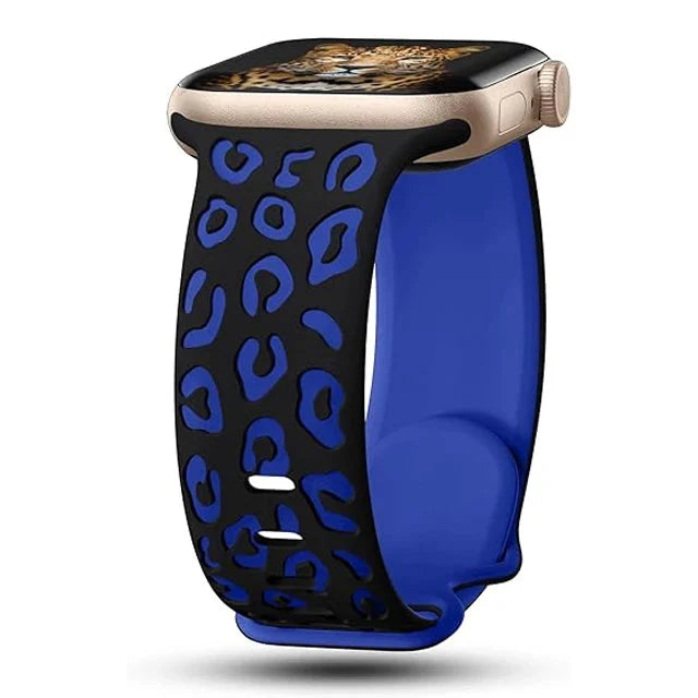 Apple Watch-urrem Leopard blå
