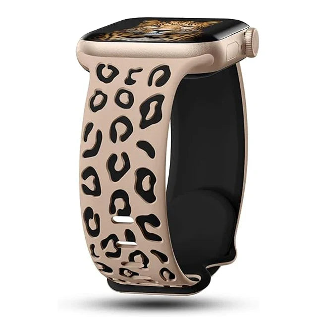 Apple Watch-urrem Leopard beige