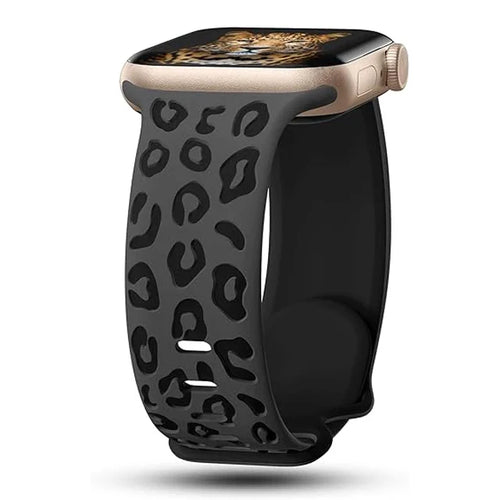Apple Watch Leopard-armbånd sort