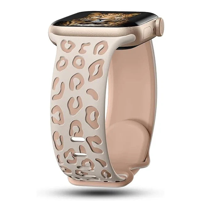 Apple Watch-urrem Leopard lys rosa