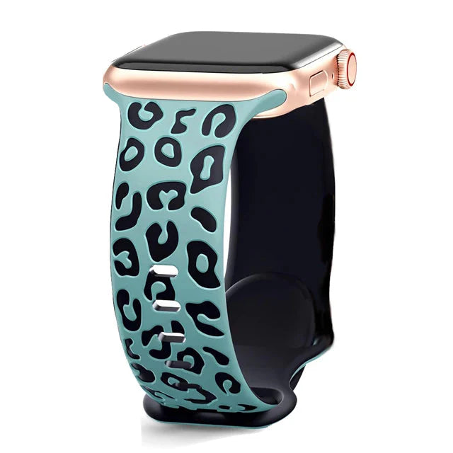 Apple Watch-urrem Leopard cyan