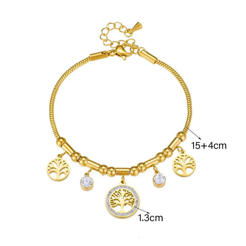 Bracelet Arbre de Vie avec Zircon