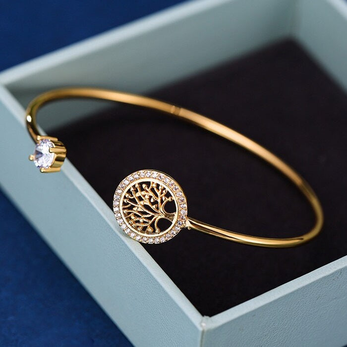 Livets tre-armbånd Gull - Sølv - Kobber gull