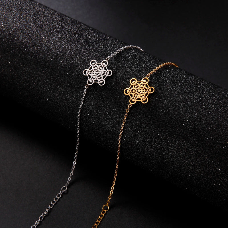 Armbånd til kvinder Metatron-kube sølv