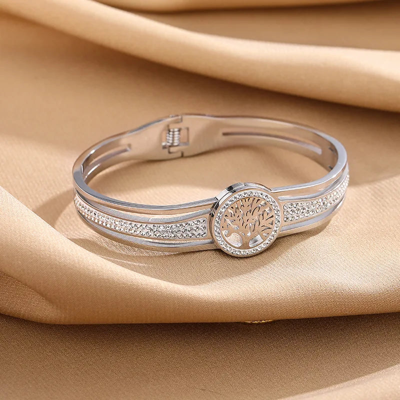 Armbånd med Livets tre og sølvkrystall