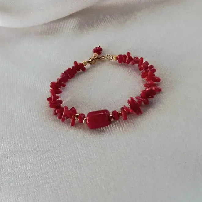 Bracelet avec Corail Rouge