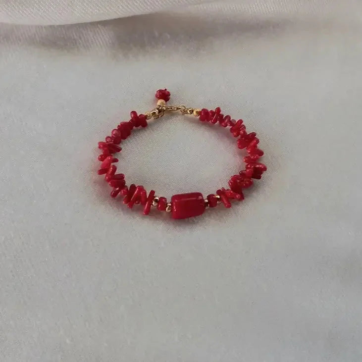 Bracelet avec Corail Rouge
