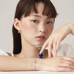 Náramek s křišťálem, měsíčním kamenem a hvězdami ze zirkonu