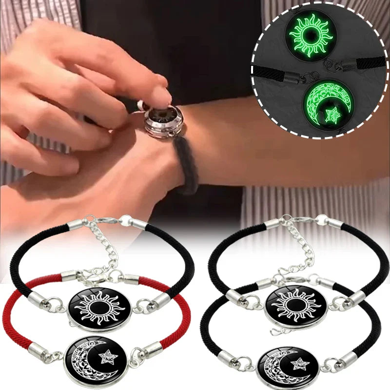 Bracelet avec Croissant de Lune et Soleil Lumineux