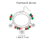 Armbånd med snøfnugg og julekuler