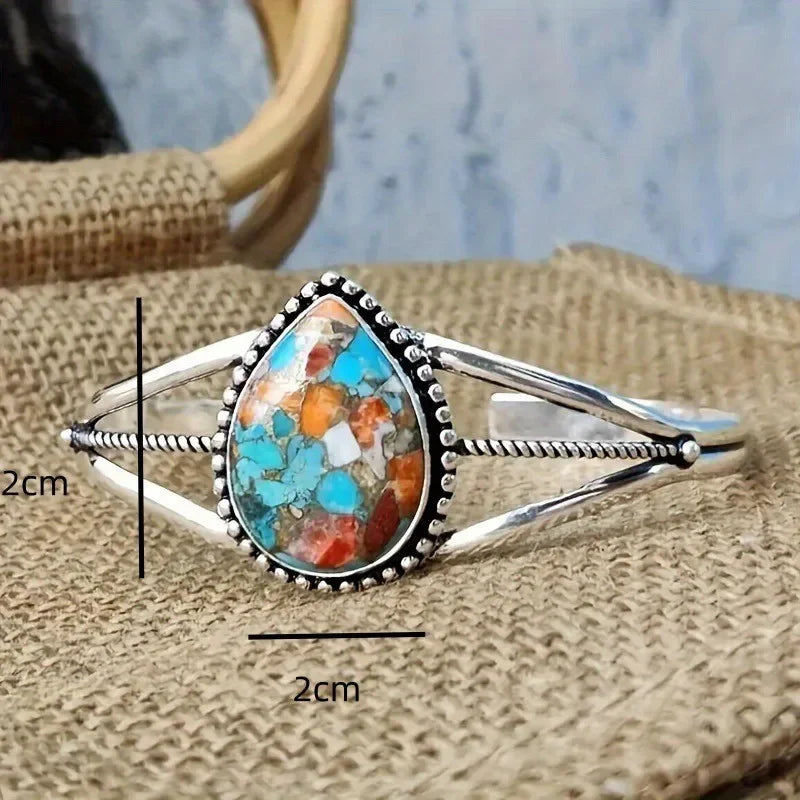 Náramek s kapkou vody a tyrkysem