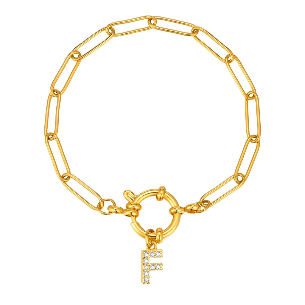 Personligt armbånd med initial f