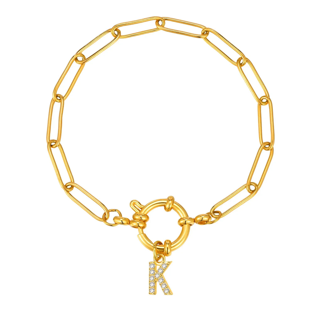 Personligt armbånd med initial k