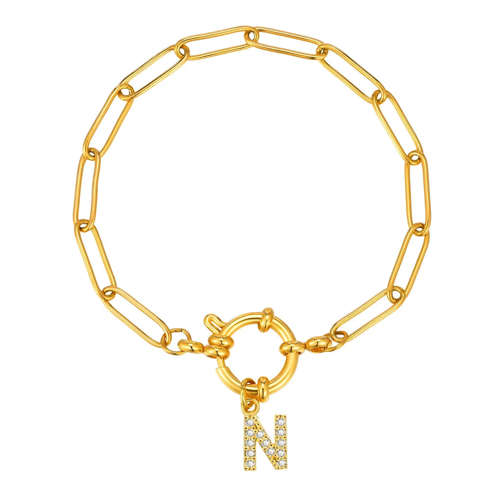 Personligt armbånd med initial n