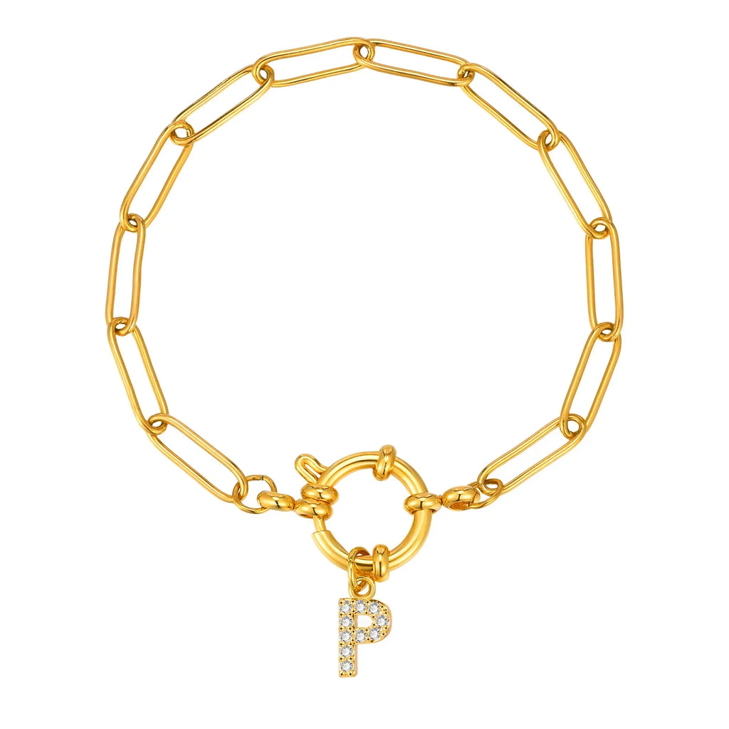 Personligt armbånd med initial p