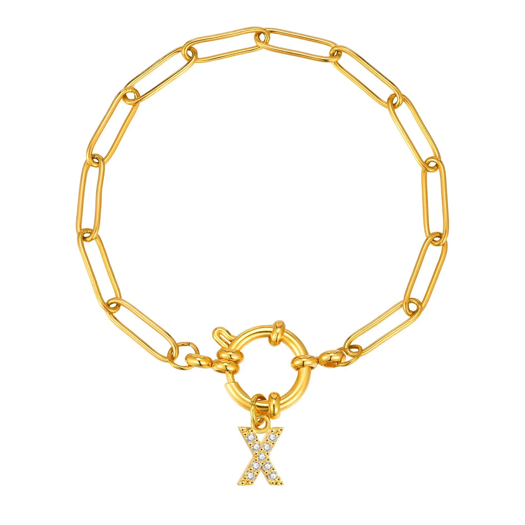 Personligt armbånd med initial x