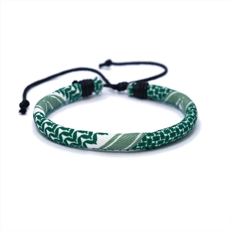 Armbånd med arabisk keffiye-mønster for menn eller kvinner grønn