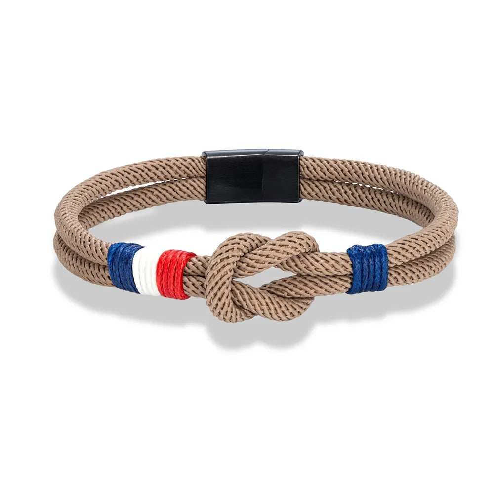 Armband med beige repknut