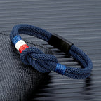 Armband med marinblå repknut