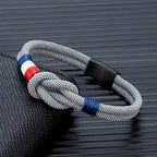 Armband med grå repknut