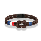 Armband med brun repknut