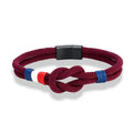Armband med vinröd repknut