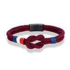 Armband med vinröd repknut