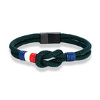 Armband med grön repknut
