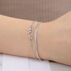 Armbånd med bjergvedhæng til kvinder i sølv