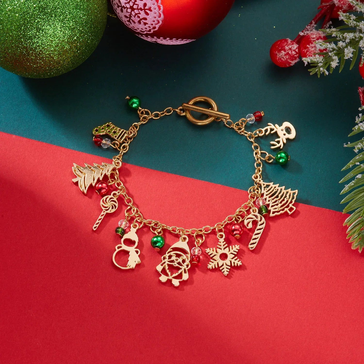 Bracelet avec Pendentifs de Noël