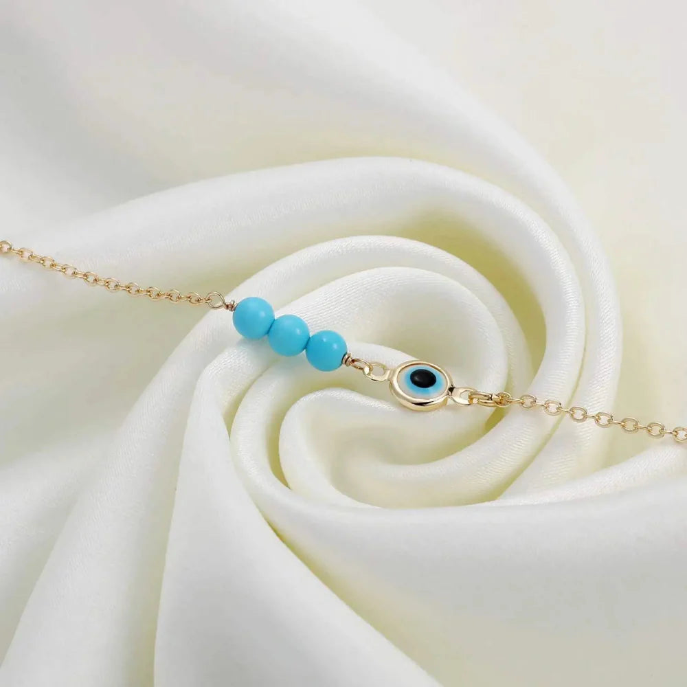 Náramek s korálky proti zlému oku