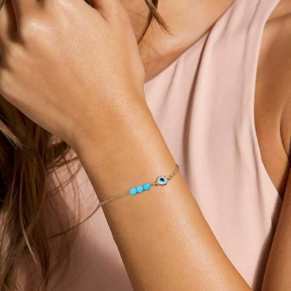 Náramek s korálky proti zlému oku