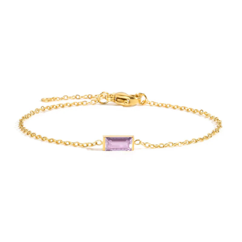 Bracelet avec Pierre de Naissance Colorée