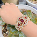 Armband med strass och stenar arabisk muslimsk bröllop röd